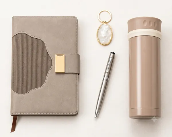 Beige_Notebook_Pen_Bottle_And_Keychain_Gift_Set