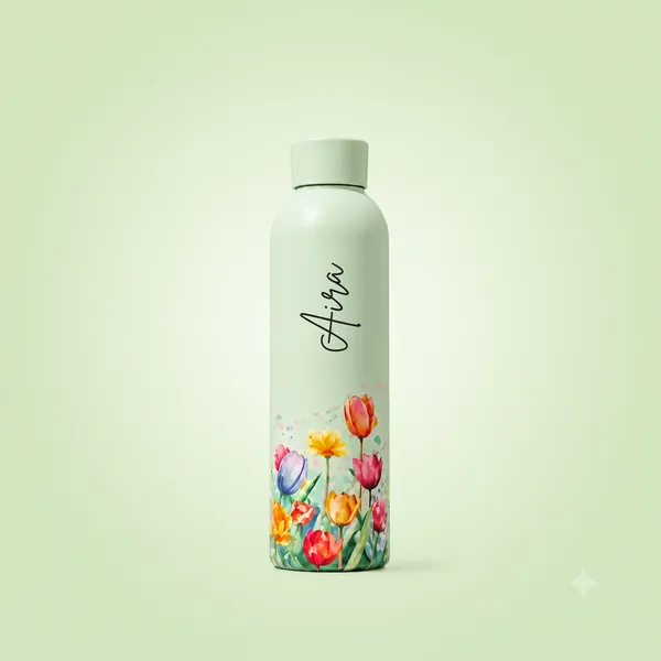Floral_Printed_Water_Bottle
