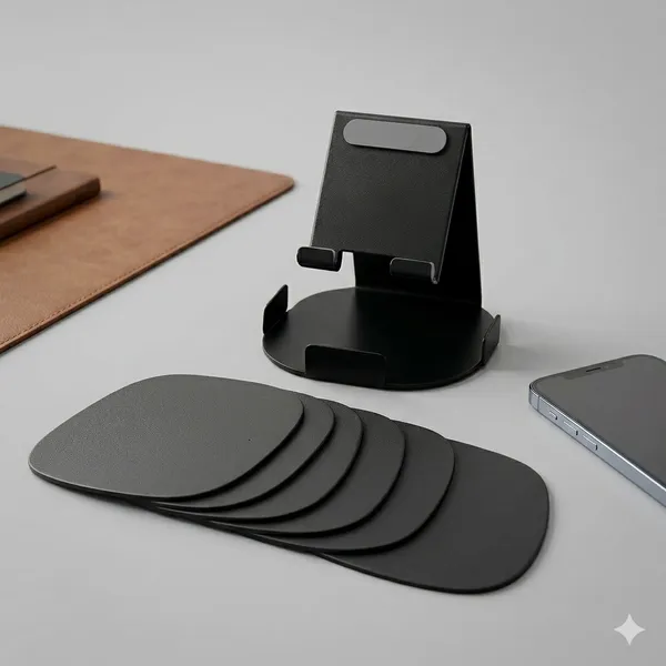 Black_Desktop_Mobile_Phone_Stand_With_Anti-Slip_Pads