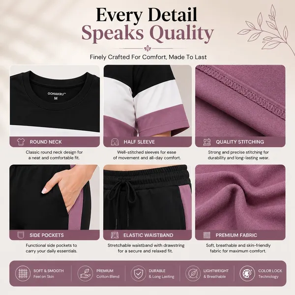 Women's_Co-Ord_Set_|_Half_Sleeve_Round_Neck_T-Shirt_with_Matching_Track_Pants_|_Stylish_Casual_Lounge_Wear,_Travel_Wear,_Gym_Wear_&_Daily_Wear_Outfit_for_Women