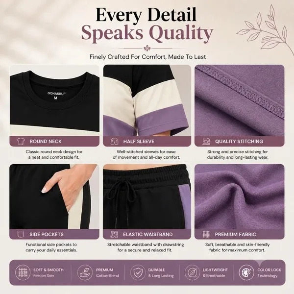 Women's_Co-Ord_Set_|_Half_Sleeve_Round_Neck_T-Shirt_with_Matching_Track_Pants_|_Stylish_Casual_Lounge_Wear,_Travel_Wear,_Gym_Wear_&_Daily_Wear_Outfit_for_Women
