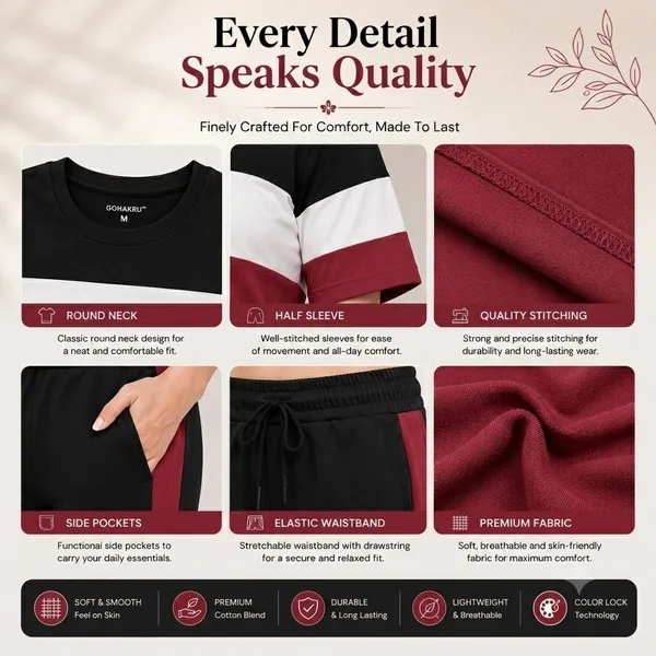 Women's_Co-Ord_Set_|_Half_Sleeve_Round_Neck_T-Shirt_with_Matching_Track_Pants_|_Stylish_Casual_Lounge_Wear,_Travel_Wear,_Gym_Wear_&_Daily_Wear_Outfit_for_Women