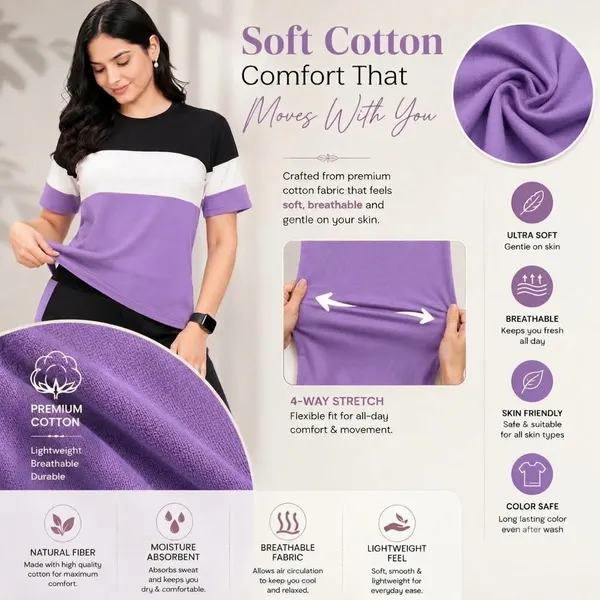 Women's_Co-Ord_Set_|_Half_Sleeve_Round_Neck_T-Shirt_with_Matching_Track_Pants_|_Stylish_Casual_Lounge_Wear,_Travel_Wear,_Gym_Wear_&_Daily_Wear_Outfit_for_Women