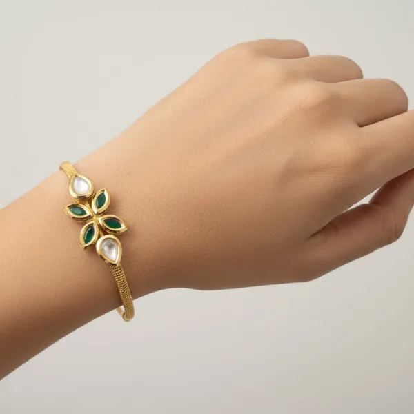 Floral_Kundan_Bracelet_Default_Title