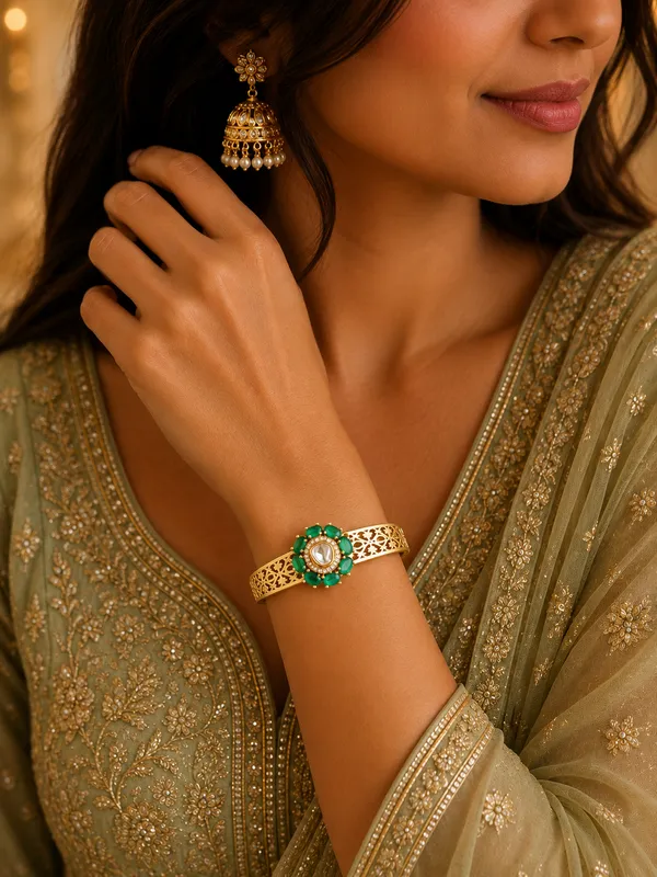 Emerald_Filigree_Gold_Bracelet_Default_Title