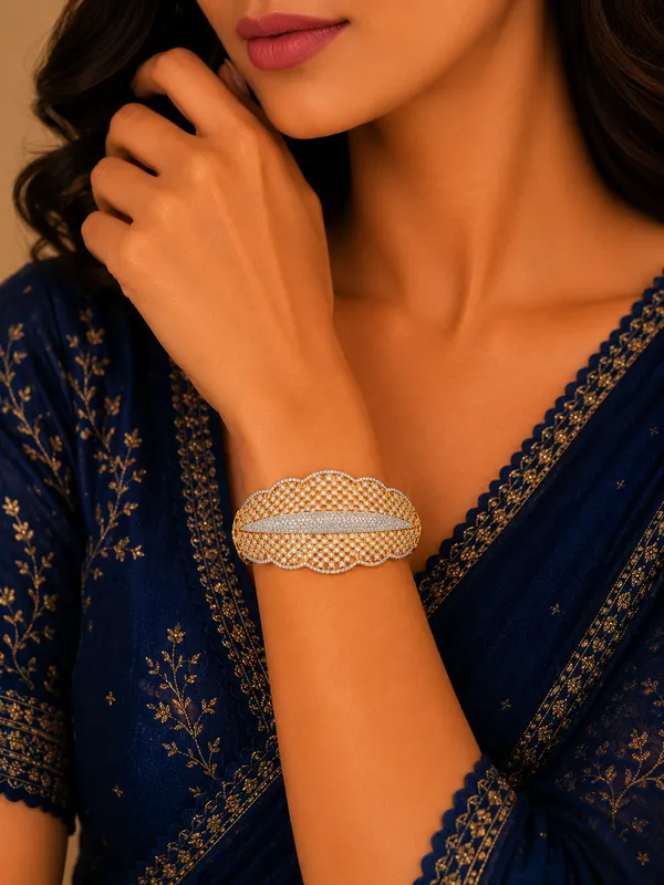 The_Aurelia_Two_Tone_Cz_Statement_Cuff_Bracelet_Default_Title
