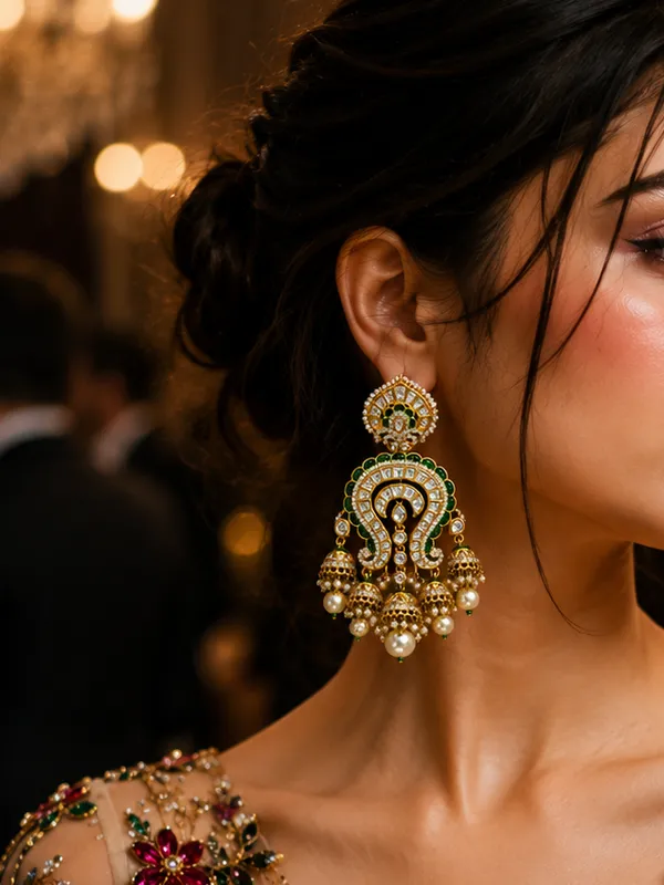 Maharani_Emerald_Kundan_Jhumka_Earrings_Default_Title
