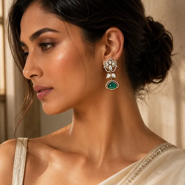 Meher_Emerald_Kundan_Drop_Earrings_Default_Title