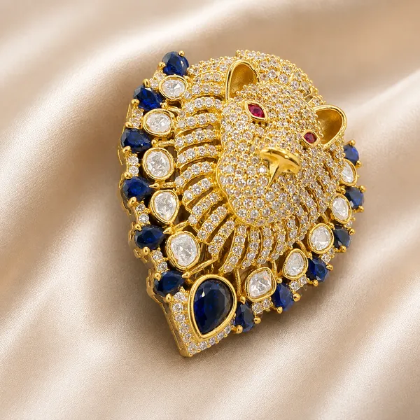 Royal_Lion_Statement_Brooch_With_Sapphire_Blue_Amp_Polki_Style_Stones_Default_Title