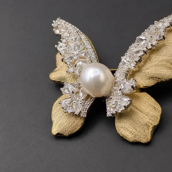 Golden_Pearl_Butterfly_Cz_Brooch_Default_Title