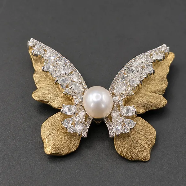 Golden_Pearl_Butterfly_Cz_Brooch_Default_Title
