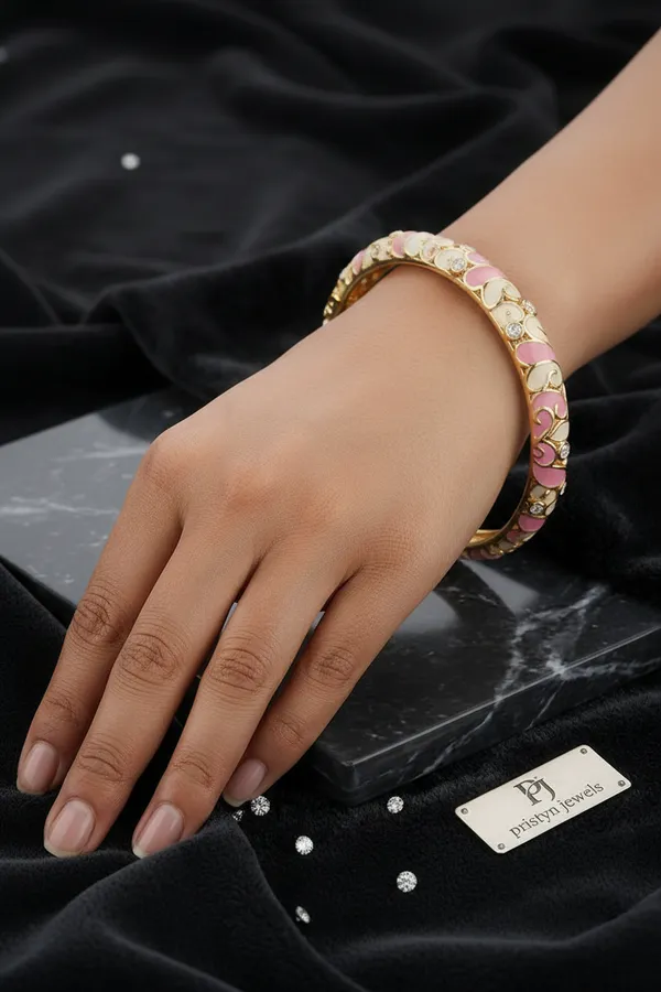 Baby_Pink_Enamel_Bangle_Default_Title