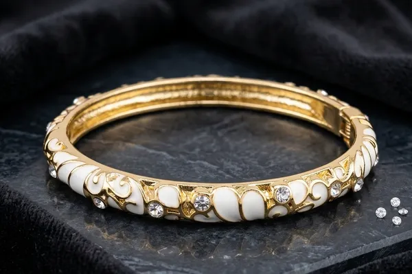 White_Enamel_Bangle_Default_Title