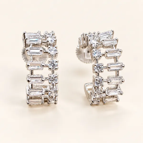 Baguette_and_round-stone_half-hoop_earrings_|_Clear_/_silver_tone