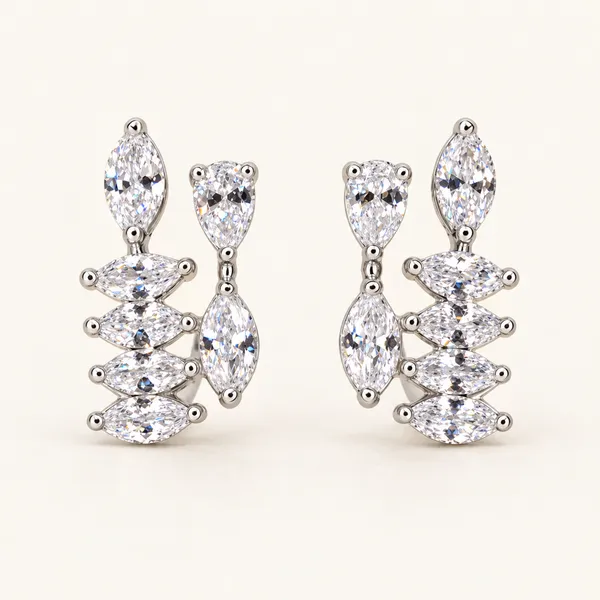 Marquise_and_pear-stone_curved_earrings_|_Clear_/_silver_tone