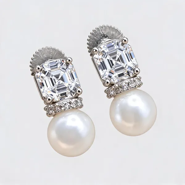 Square_Step-Cut_Earrings_With_Curved_Stone_Bars_And_White_Pearl_Drops_|_Clear_/_White_/_Silver_Tone