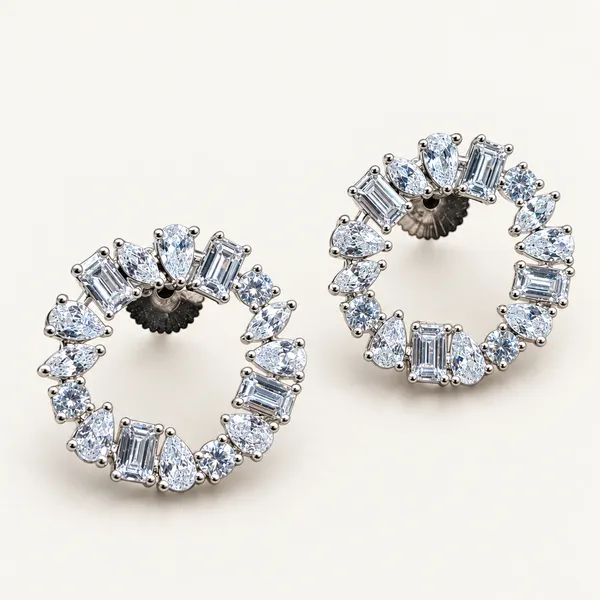 Open_oval_stud_earrings_with_mixed-cut_stones_|_Clear_/_silver_tone
