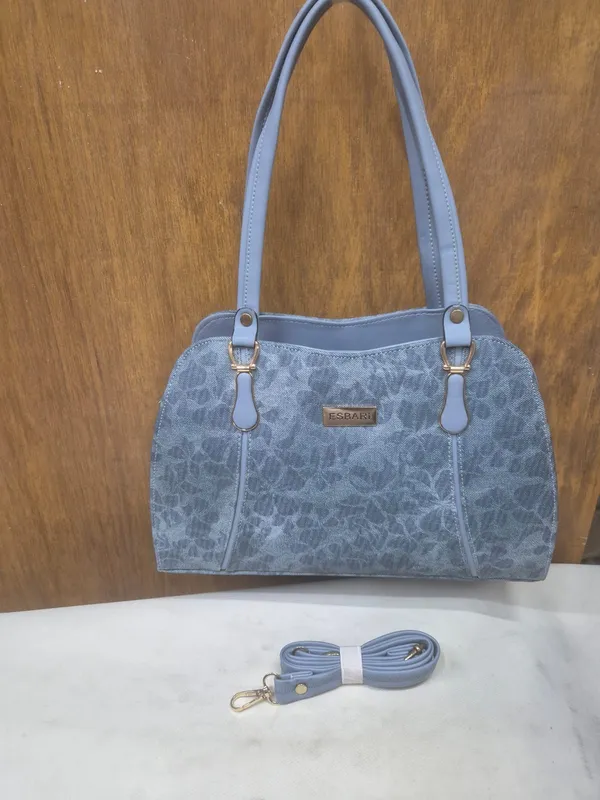 Blue_Pu_Leather_Printed_Tote_Bag_For_Women