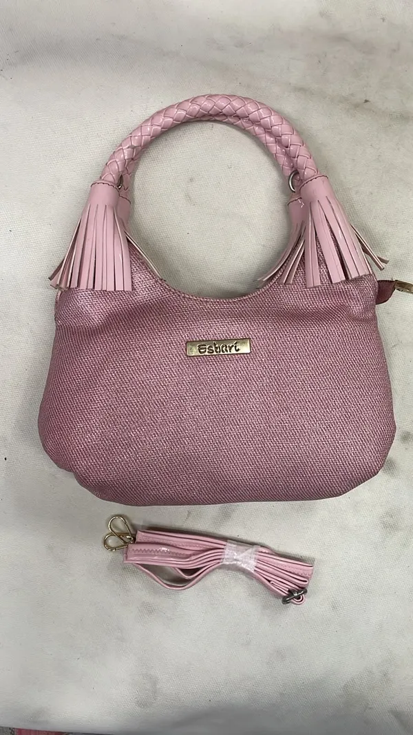 Pink_Pu_Leather_Textured_Shoulder_Bag_For_Women