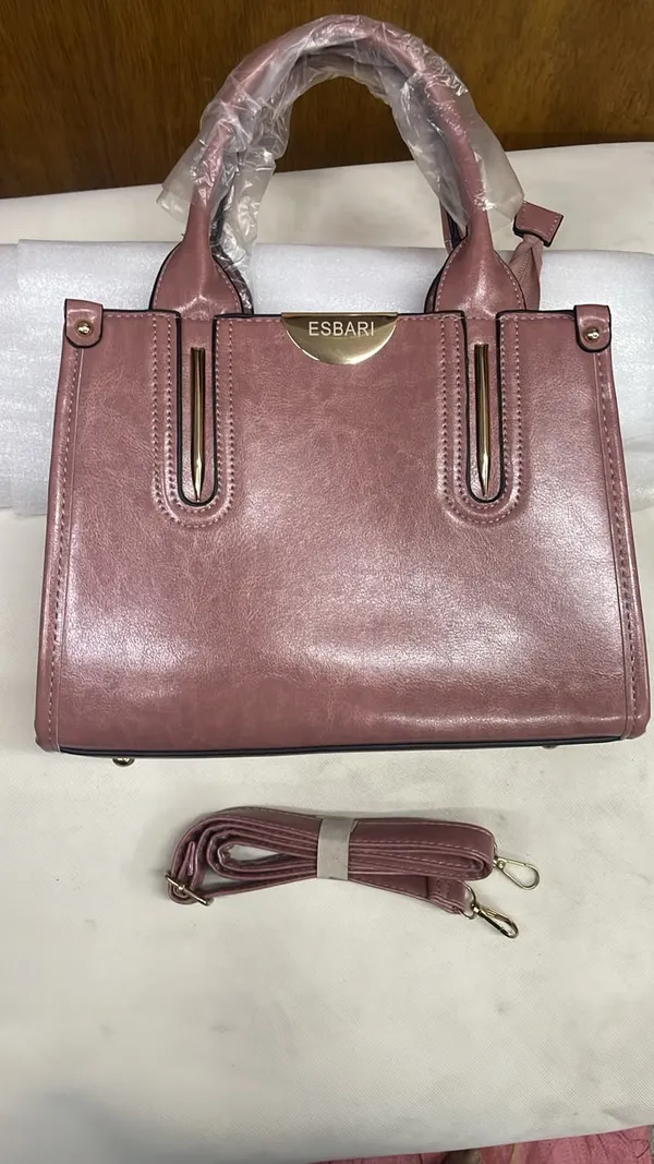 Pink_Pu_Leather_Structured_Tote_Bag_For_Women