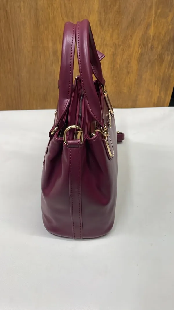 Maroon_Pu_Leather_Structured_Handbag_For_Women