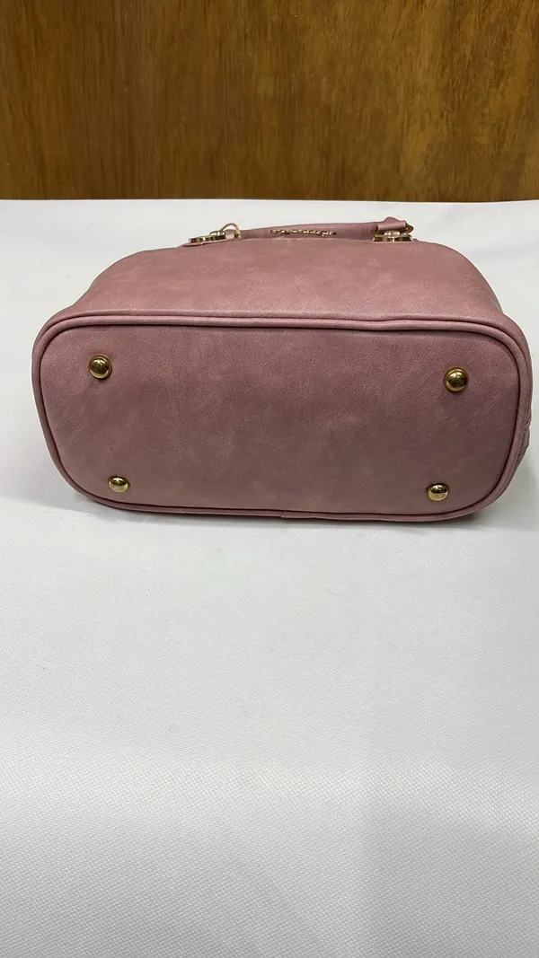 Pink_Pu_Leather_Structured_Handbag_For_Women