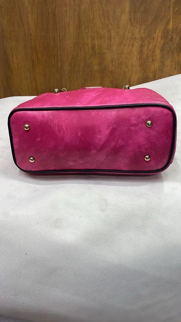 Pink_Pu_Leather_Tote_Bag_For_Women