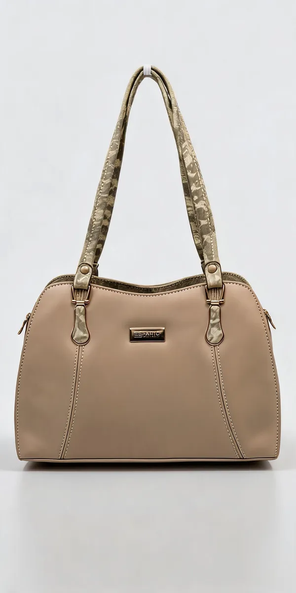 Beige_Pu_Leather_Shoulder_Bag_For_Women