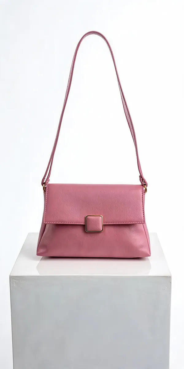Pink_Pu_Leather_Crossbody_Sling_Bag_For_Women