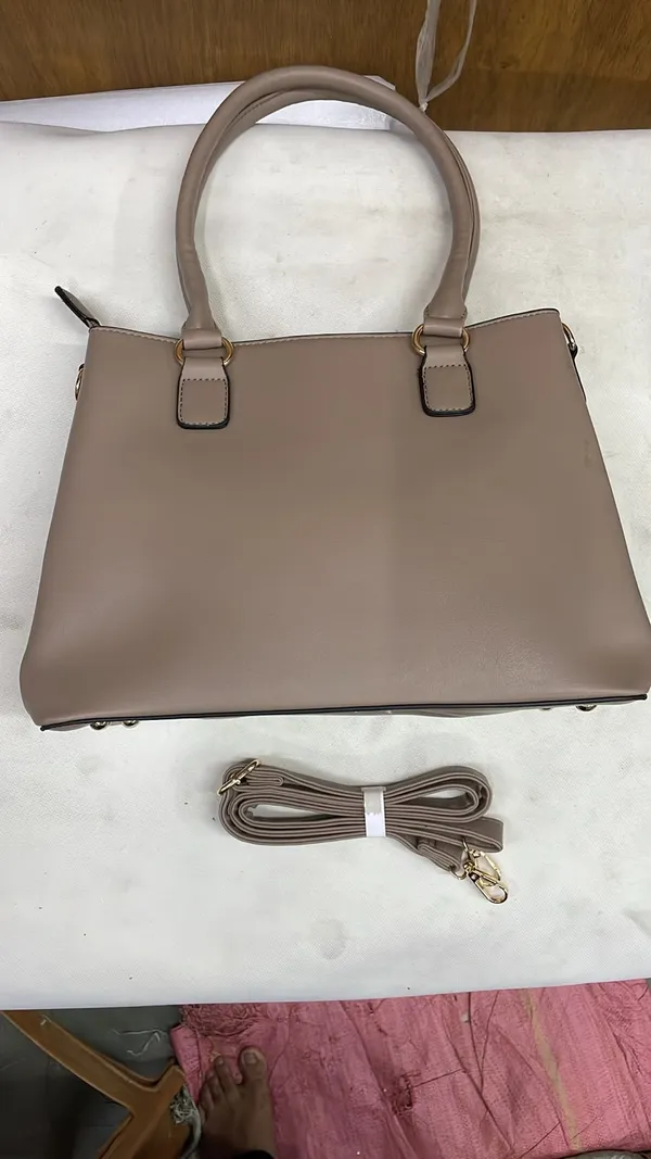 Taupe_Pu_Leather_Structured_Tote_Bag_For_Women