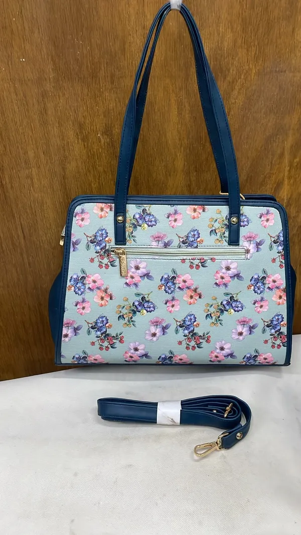 Blue_Pu_Leather_Floral_Tote_Bag_For_Women