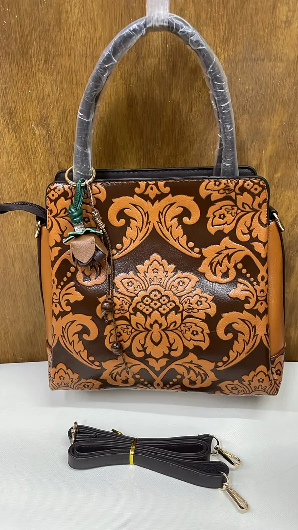 Brown_Pu_Leather_Structured_Handbag_For_Women