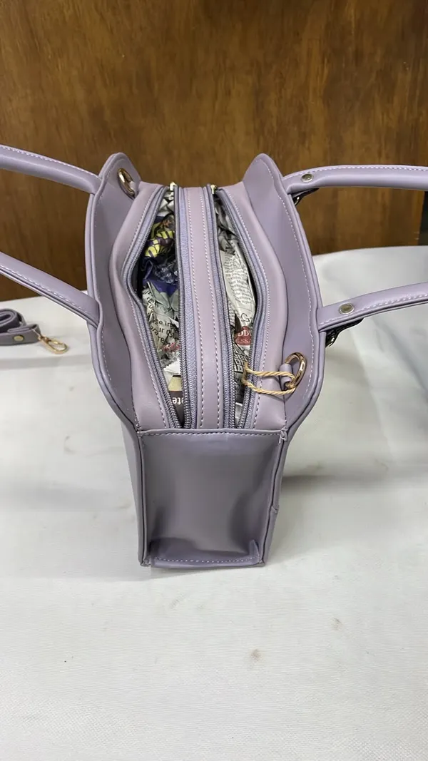 Lavender_Pu_Leather_Structured_Handbag_For_Women
