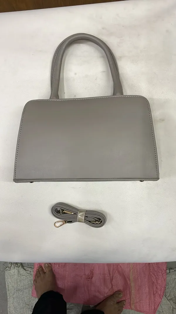 Grey_Pu_Leather_Structured_Handbag_For_Women