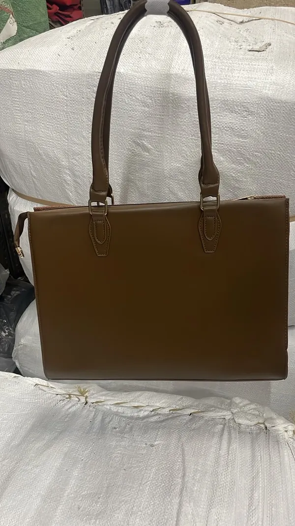 Brown_Pu_Leather_Structured_Tote_Bag_For_Women