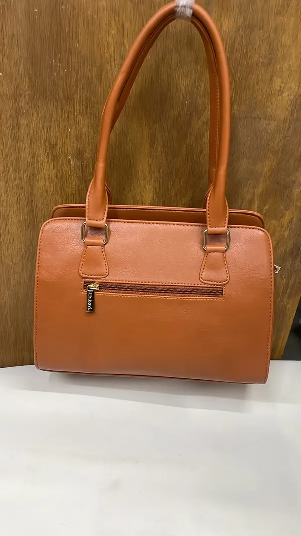 Brown_Pu_Leather_Structured_Handbag_For_Women
