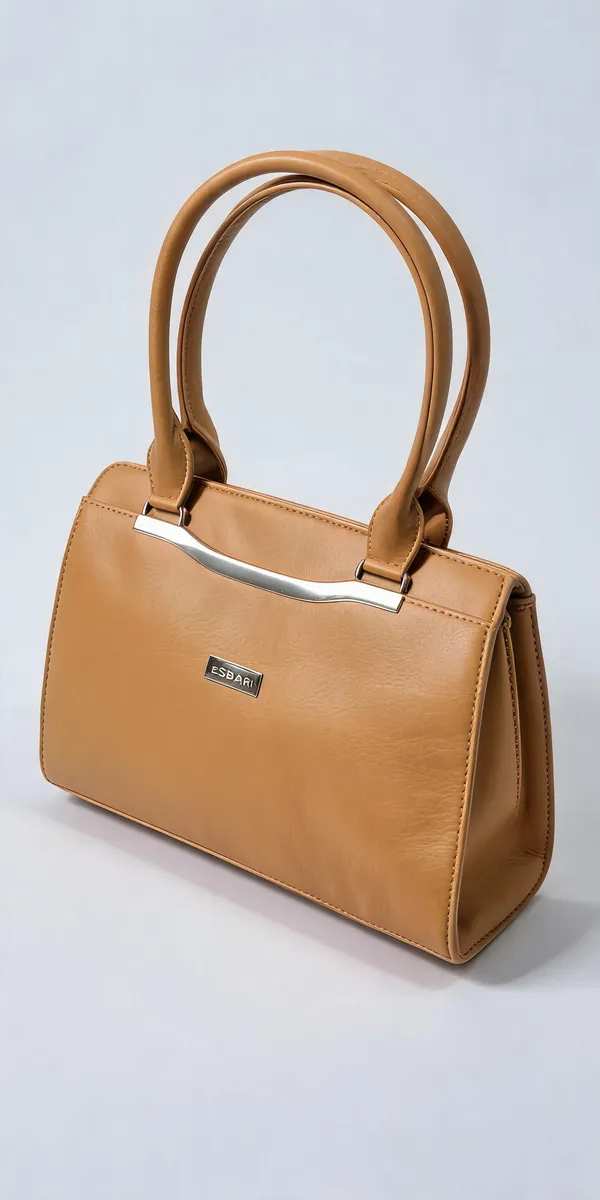 Tan_Pu_Leather_Structured_Handbag_For_Women