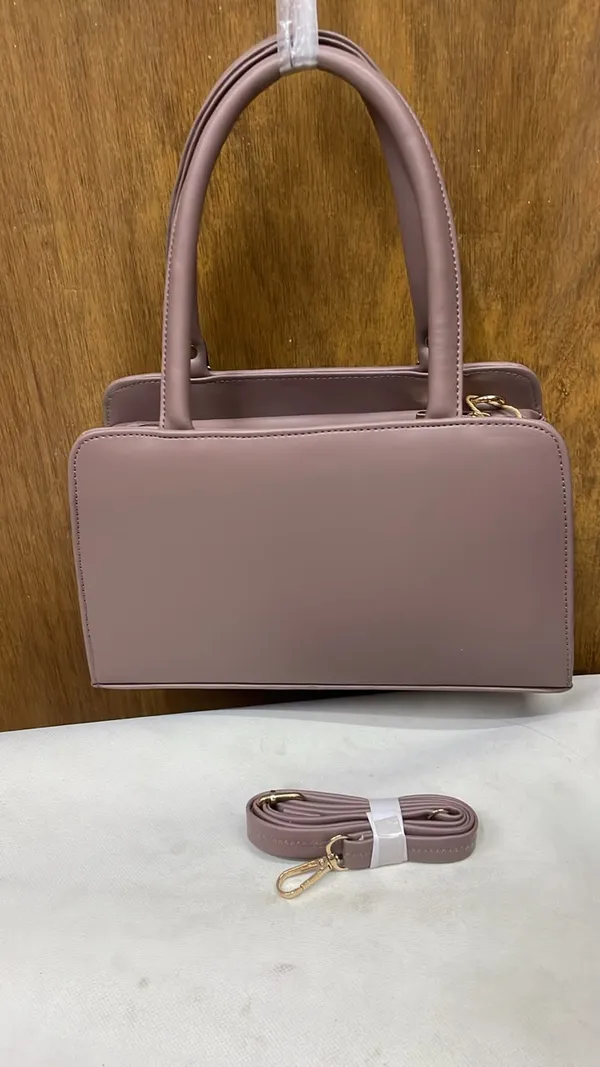 Mauve_Pu_Leather_Structured_Handbag_With_Sling_Strap_For_Women