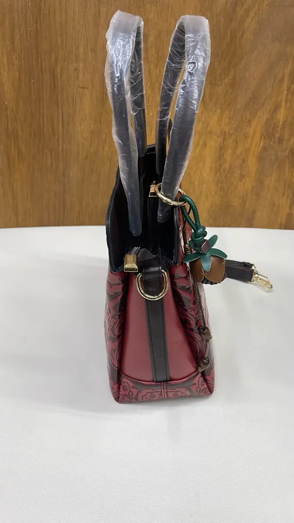 Maroon_Pu_Leather_Structured_Handbag_For_Women