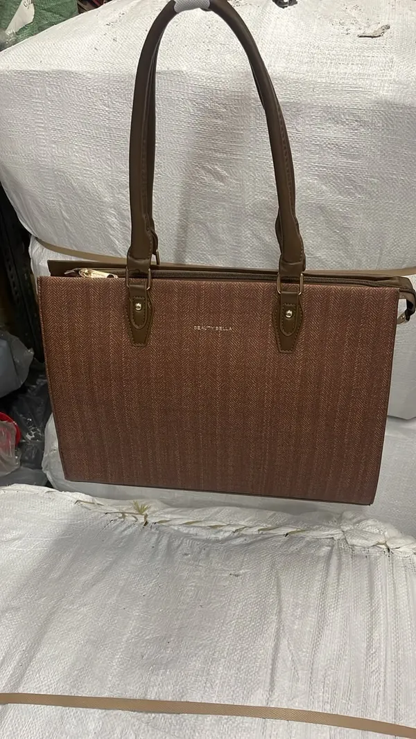 Brown_Pu_Leather_Structured_Tote_Bag_For_Women