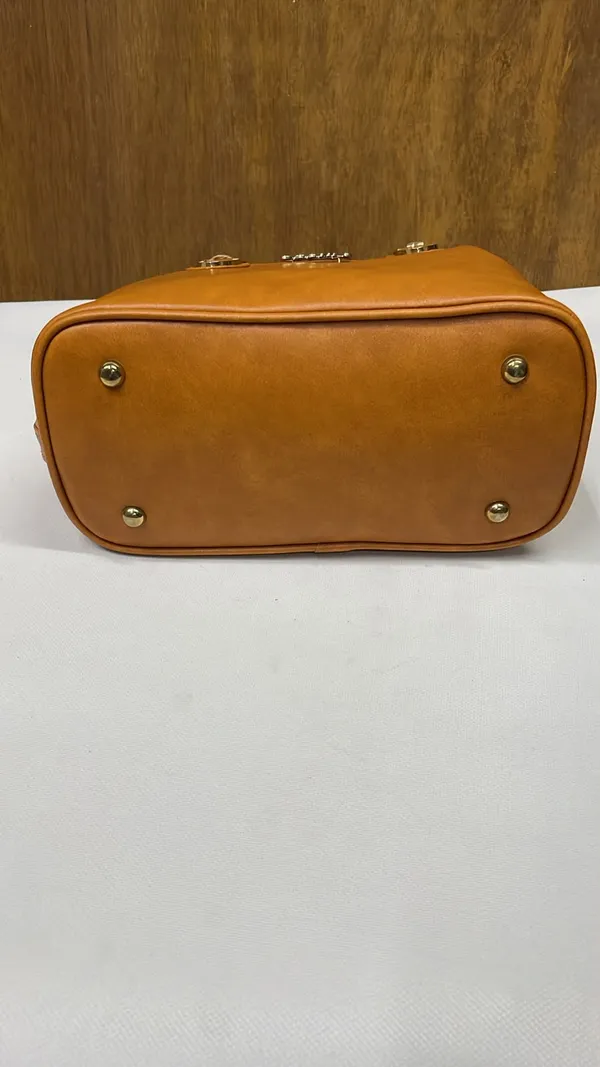 Tan_Pu_Leather_Structured_Handbag_For_Women