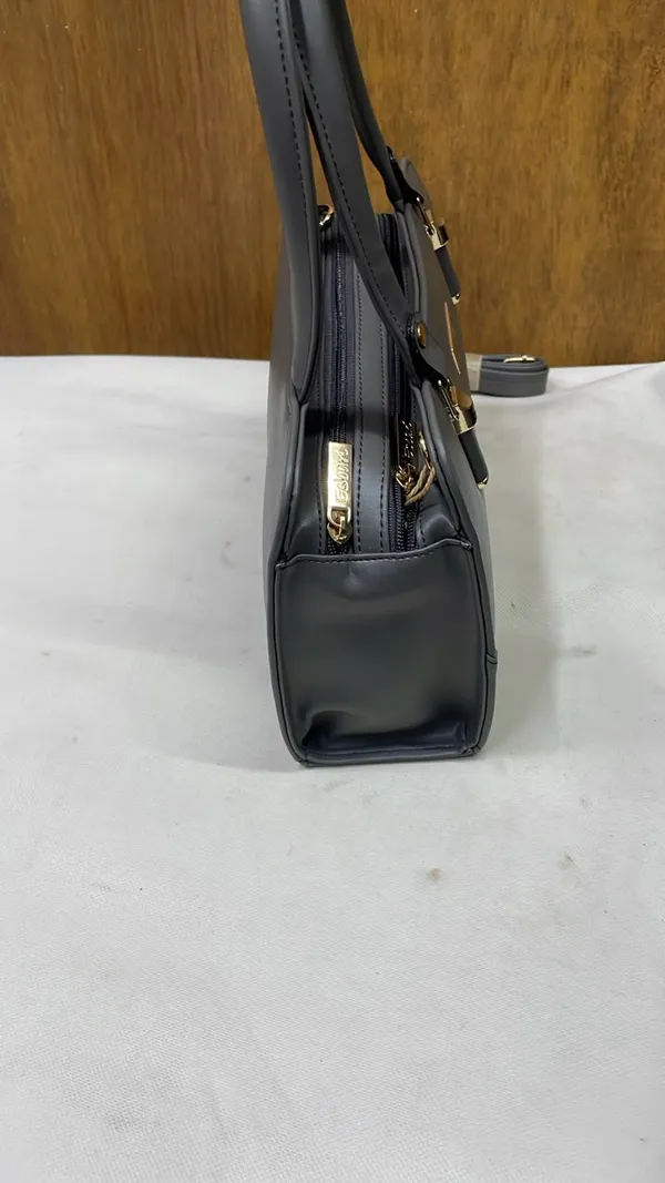 Grey_Pu_Leather_Structured_Handbag_For_Women