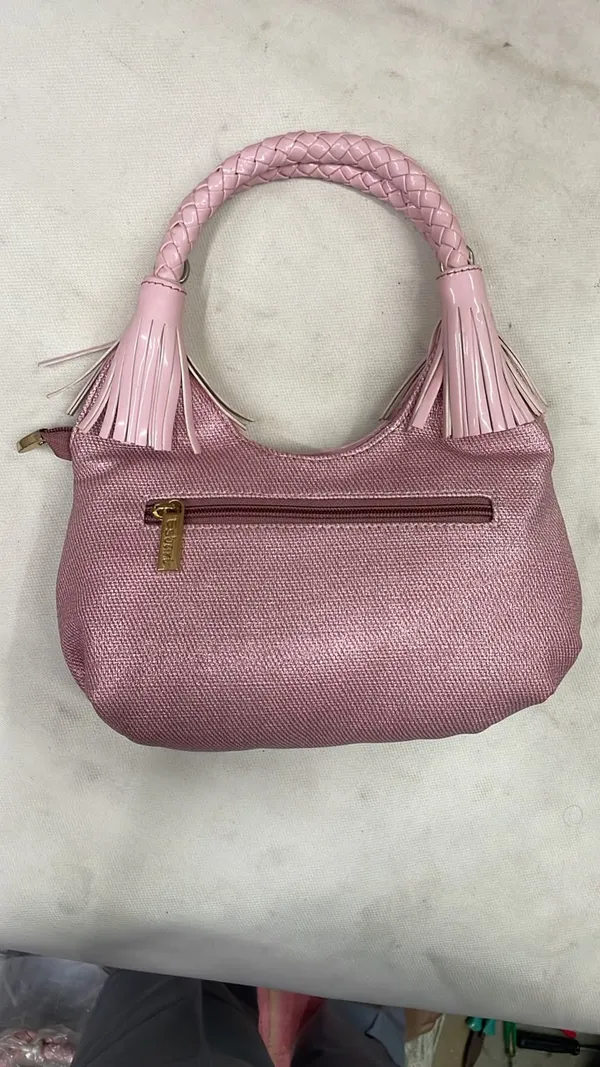 Pink_Pu_Leather_Textured_Shoulder_Bag_For_Women