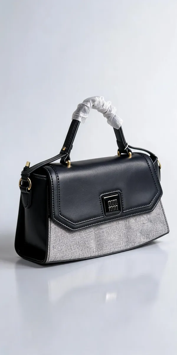 Black_Pu_Leather_Structured_Handbag_For_Women