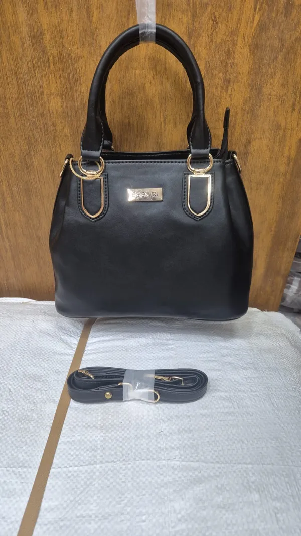 Black_Pu_Leather_Structured_Handbag_For_Women