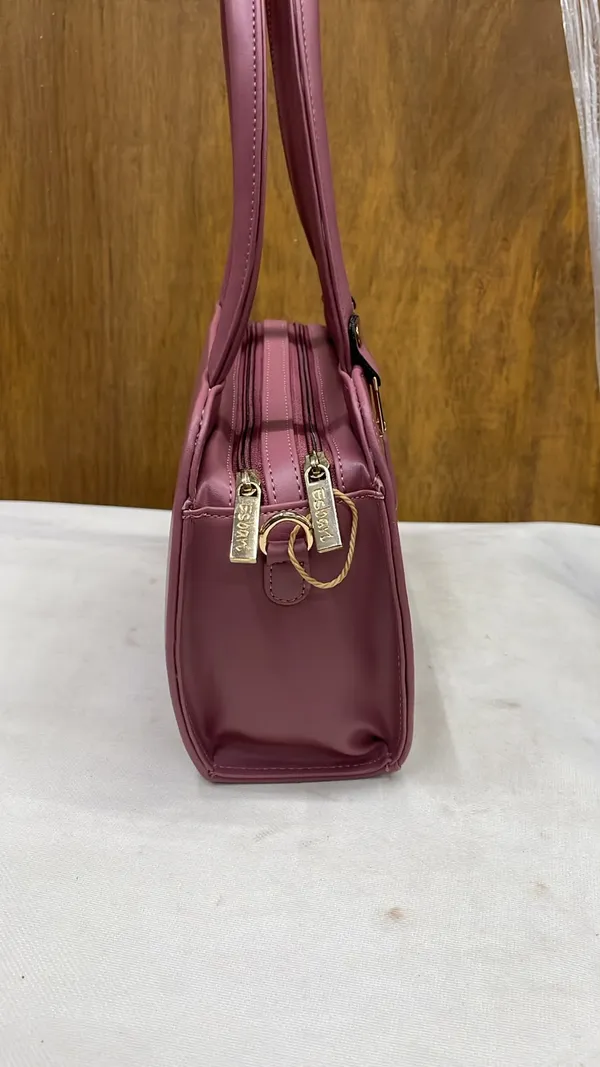 Pink_Pu_Leather_Structured_Handbag_For_Women