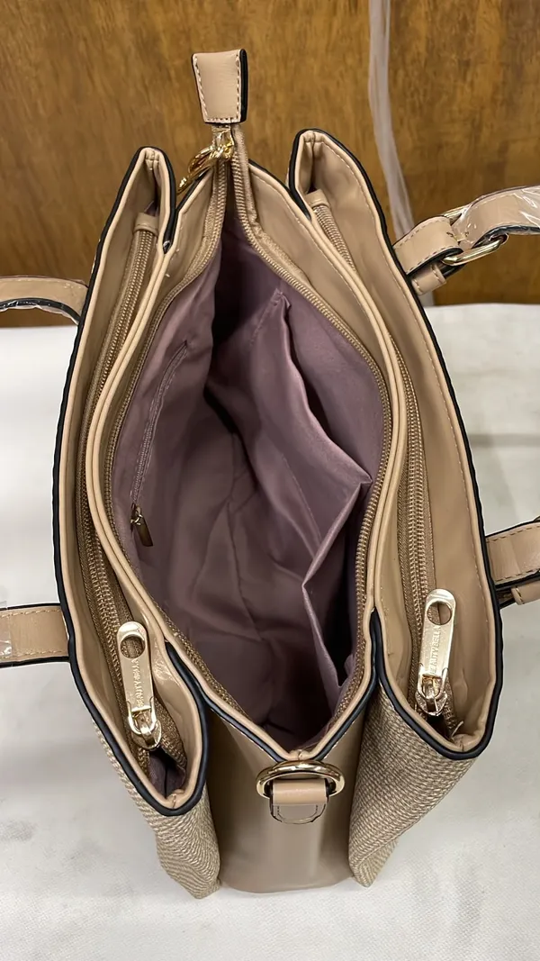 Beige_Pu_Leather_Textured_Tote_Bag_For_Women