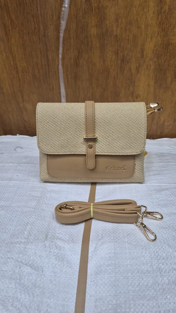 Beige_Pu_Leather_Textured_Crossbody_Bag_For_Women