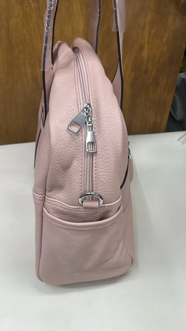 Pink_Pu_Leather_Structured_Handbag_For_Women