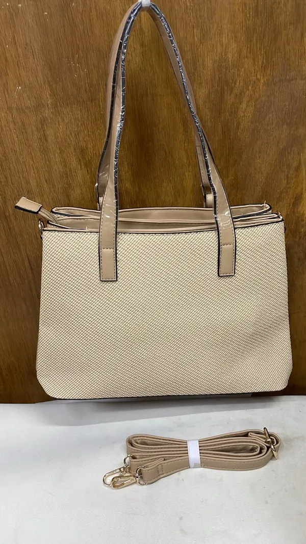 Beige_Pu_Leather_Textured_Tote_Bag_For_Women